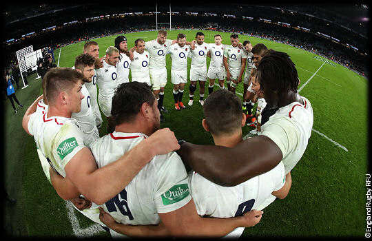 England v Springboks England Team post match